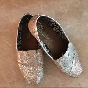 Silver glitter Toms